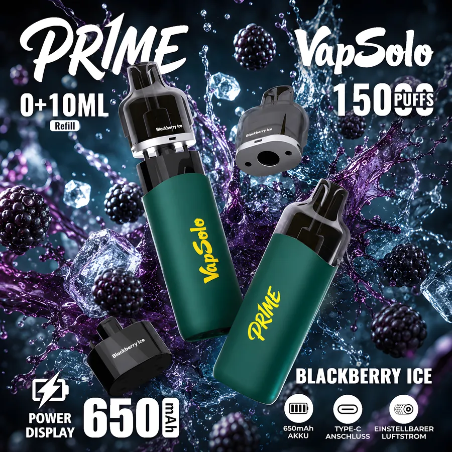vapsoloprime Pr1me 15K Pod – Brombeere Ice