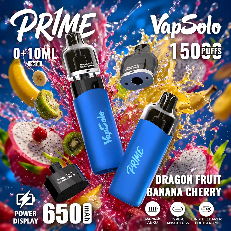 vapsoloprime Pr1me 15K Pod – Drachenfrucht-Banane-Kirsche