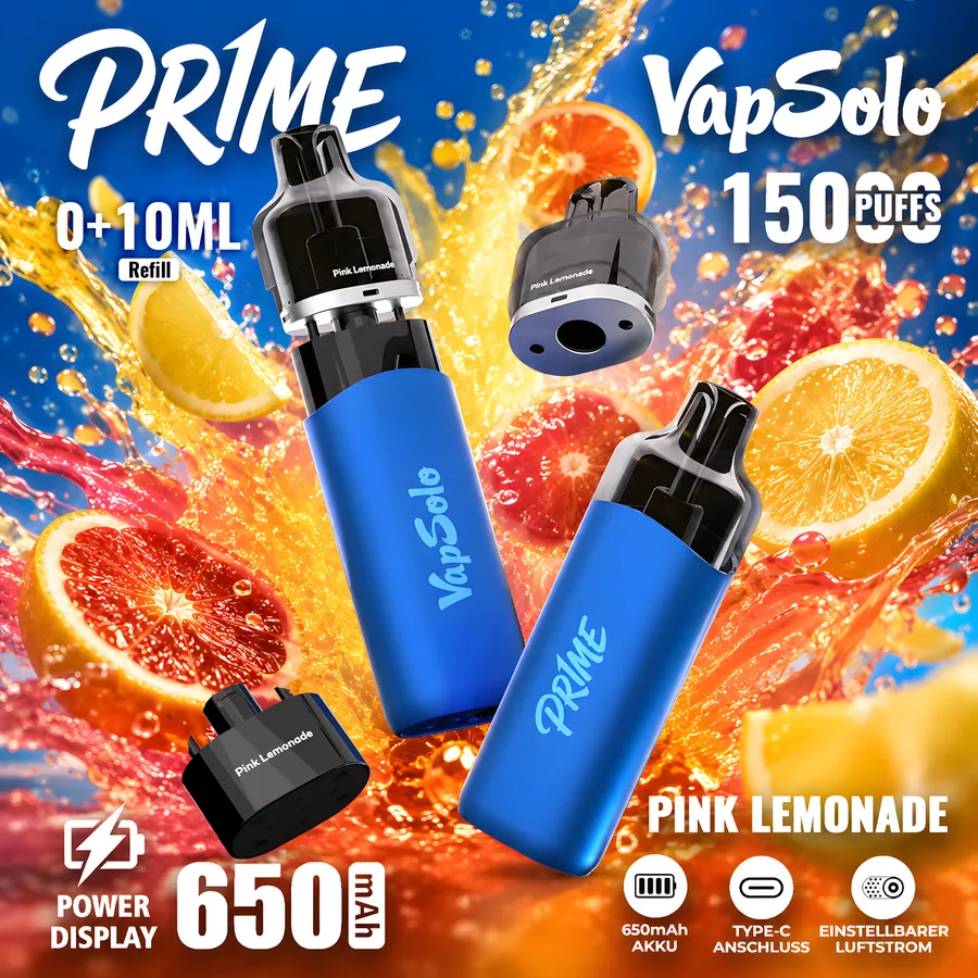 vapsoloprime Pr1me 15K Pod – Pink Lemonade