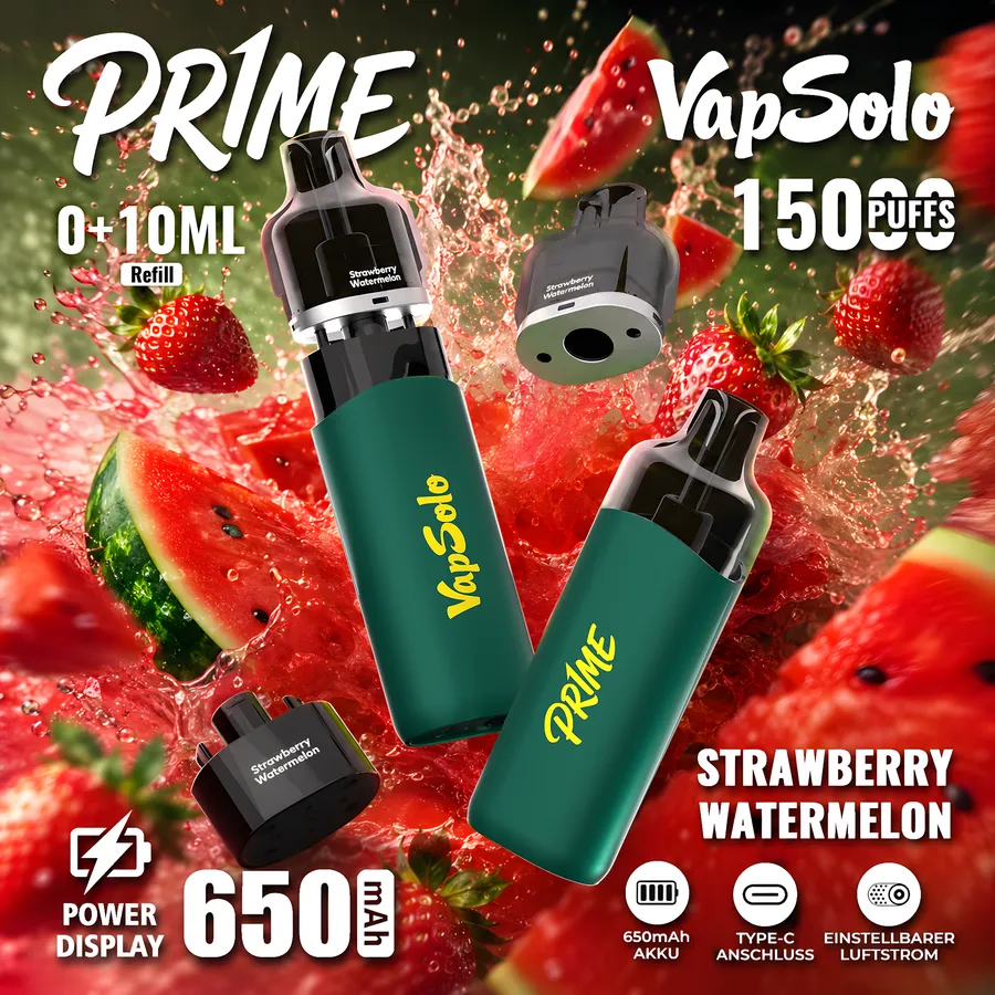 vapsoloprime Pr1me 15K Pod – Erdbeere-Wassermelone