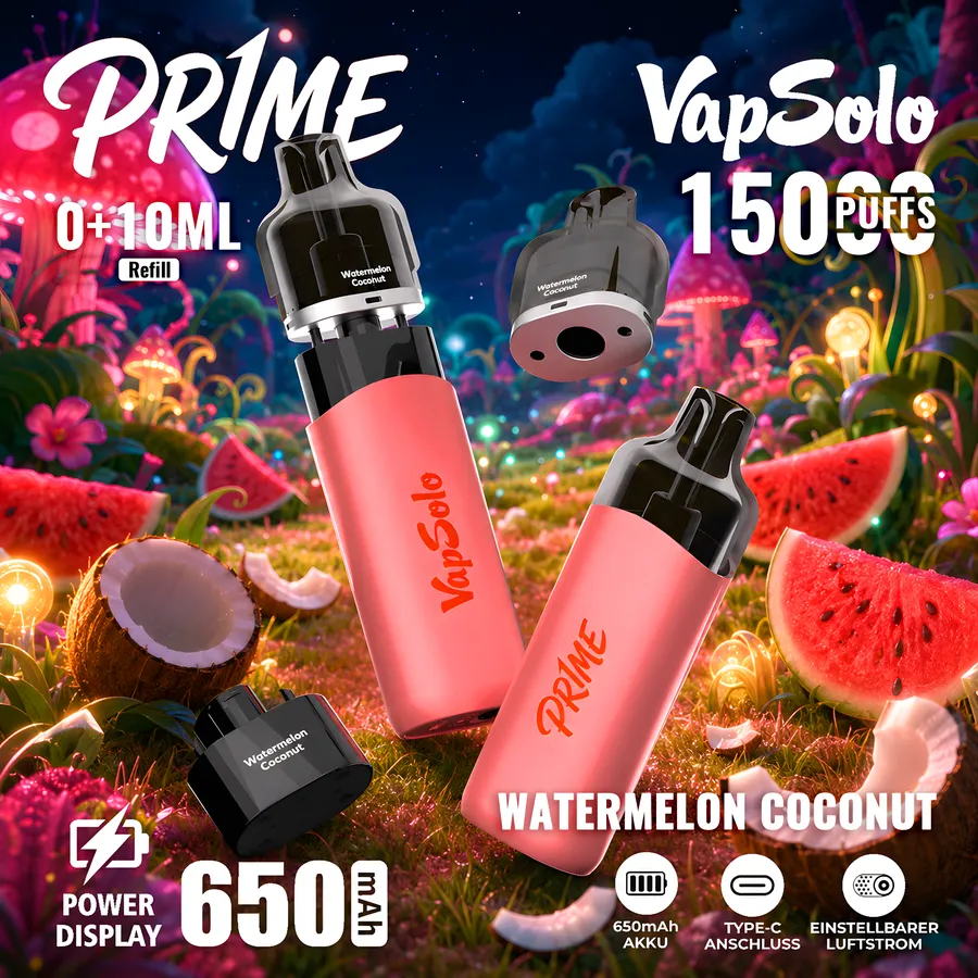 vapsoloprime Pr1me 15K Pod – Wassermelone-Kokos